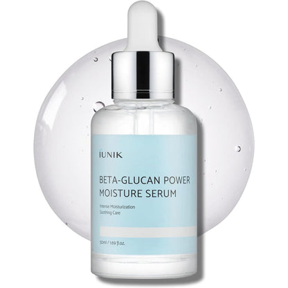 iUNIK Beta-Glucan Power Deep Moisture Vegan Serum front view bottle on a white background