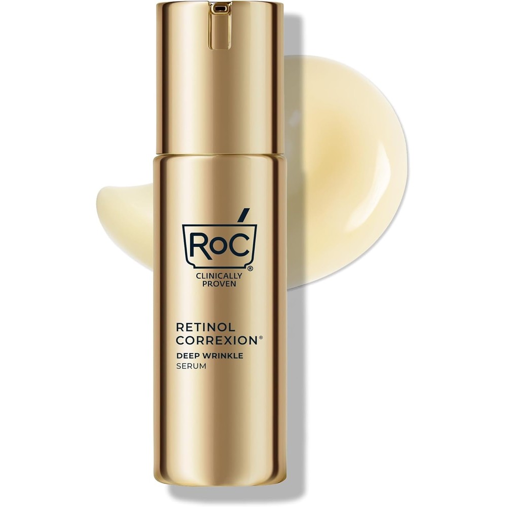 RoC Retinol Correxion Deep Wrinkle Face Serum 1 Ounce front view bottle packaging