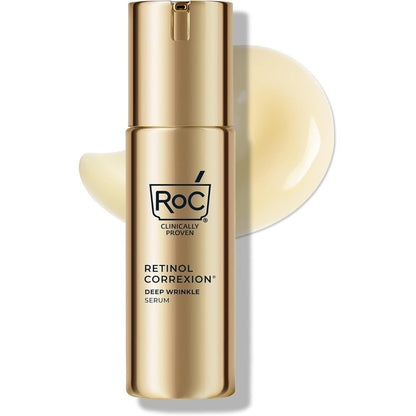 RoC Retinol Correxion Deep Wrinkle Face Serum 1 Ounce front view bottle packaging