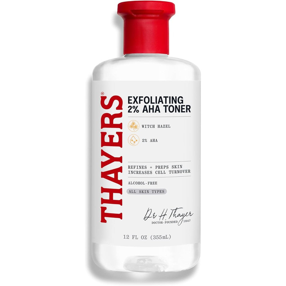 Thayers 2 percent AHA exfoliating and brightening toner front view