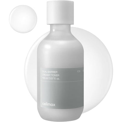 Celimax Dual Barrier Creamy Toner front view bottle for sensitive skin barrier repair