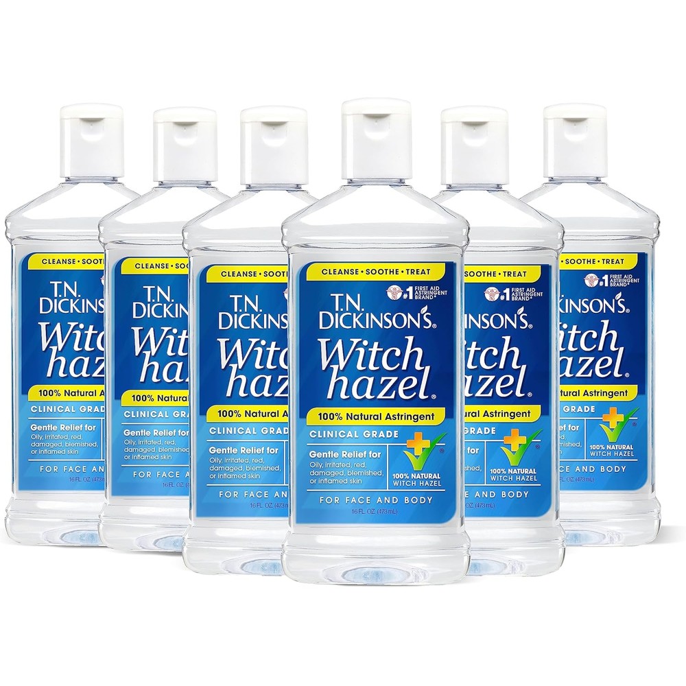 T.N. Dickinson's Witch Hazel Astringent 6 count pack front view