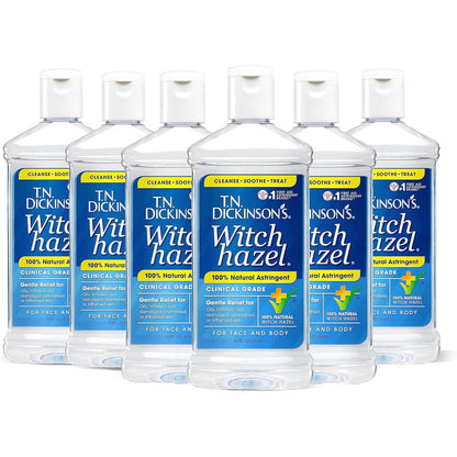 T.N. Dickinson's Witch Hazel Astringent 6 count pack front view