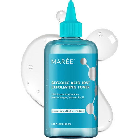 MAREE Glycolic Acid 10 Percent Exfoliating Toner front view bottle for dark spot treatment