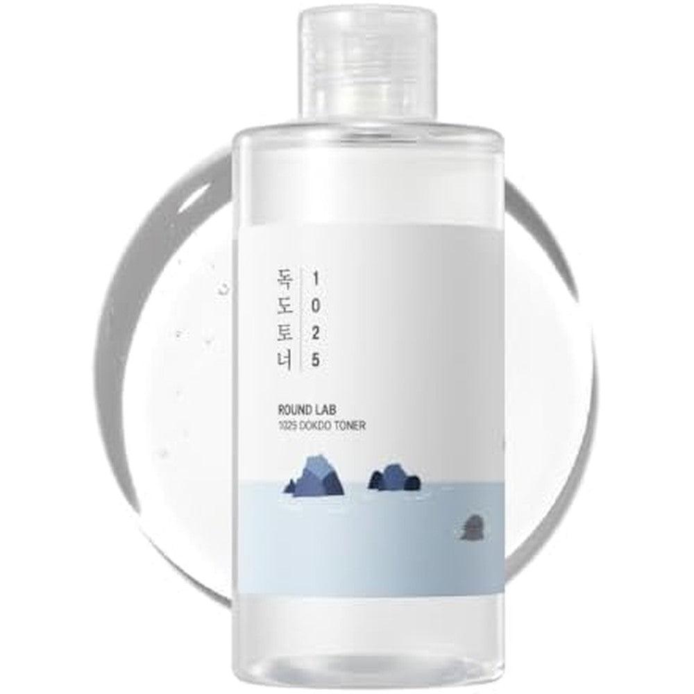 Round Lab 1025 Dokdo Toner front view clear bottle hydrating Korean skincare