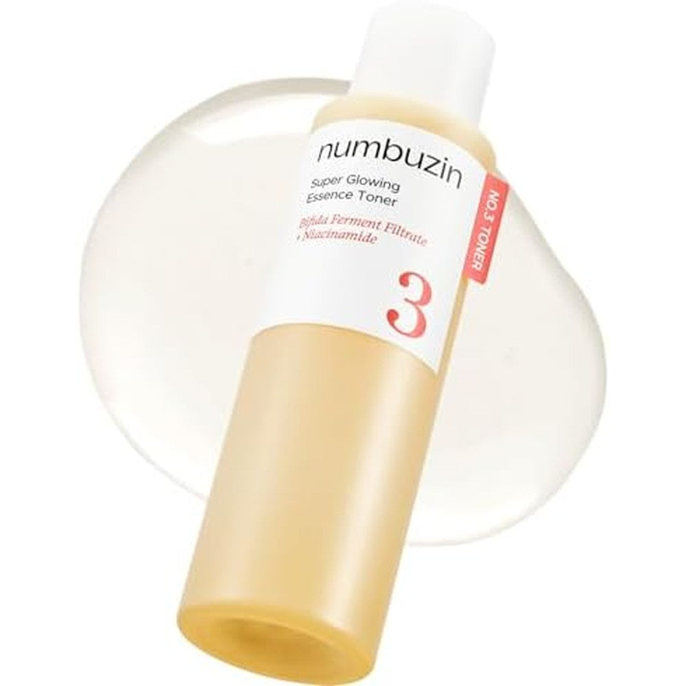 Numbuzin Number Three Super Glowing Essence Toner 200ml front view bottle for radiant skin
