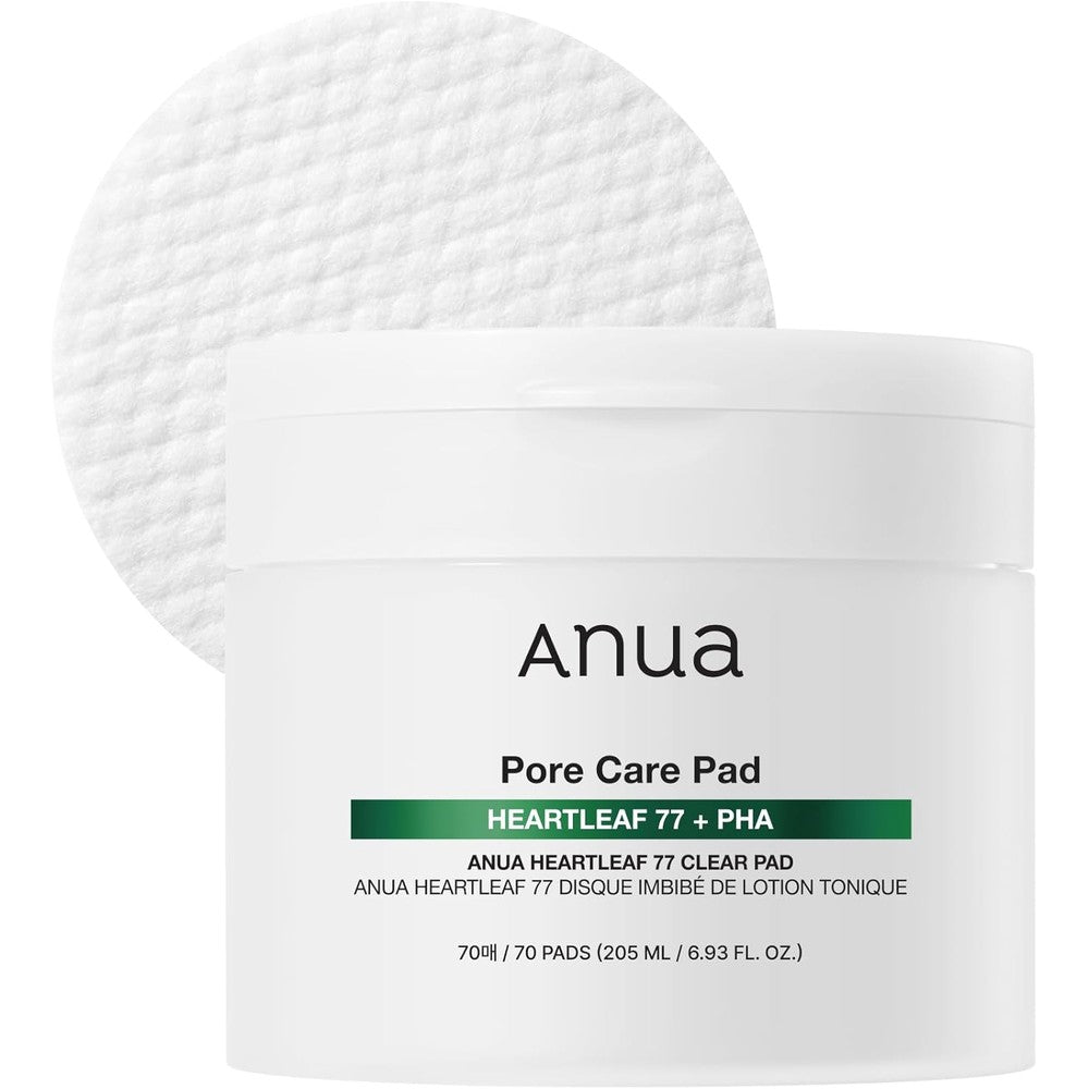 Anua Heartleaf 77 Toner Pad 70 Pads front view for glass skin.