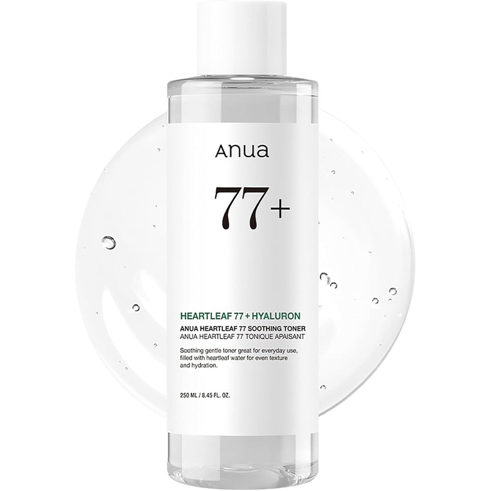 Anua Heartleaf 77 Soothing Toner 250ml front view bottle for glass skin