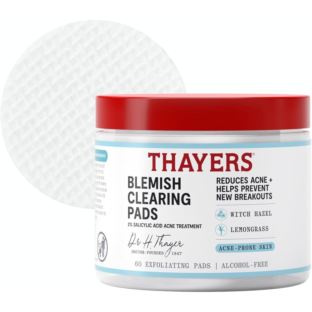 Thayers Blemish Clearing Acne Pads front view packaging