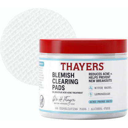 Thayers Blemish Clearing Acne Pads front view packaging