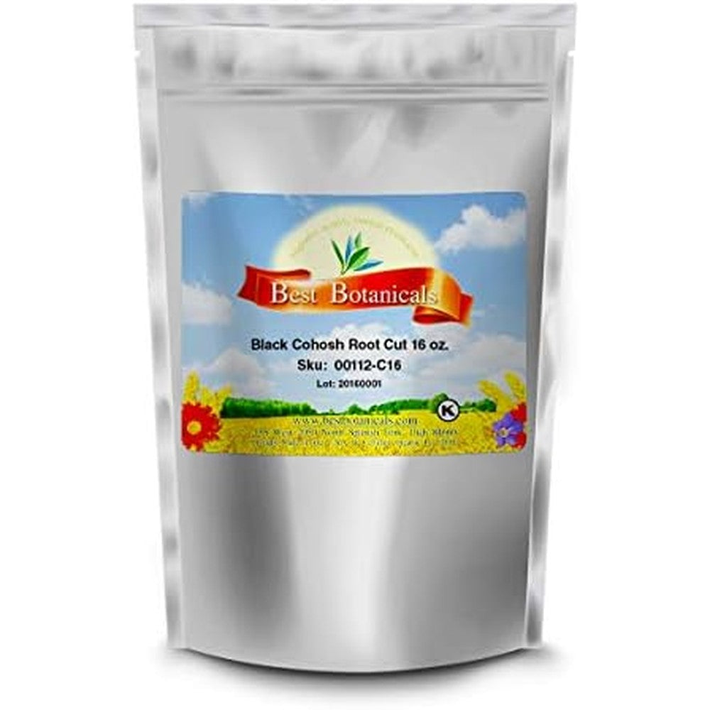 Best Botanicals Black Cohosh Root Cut 16 Ounce front view