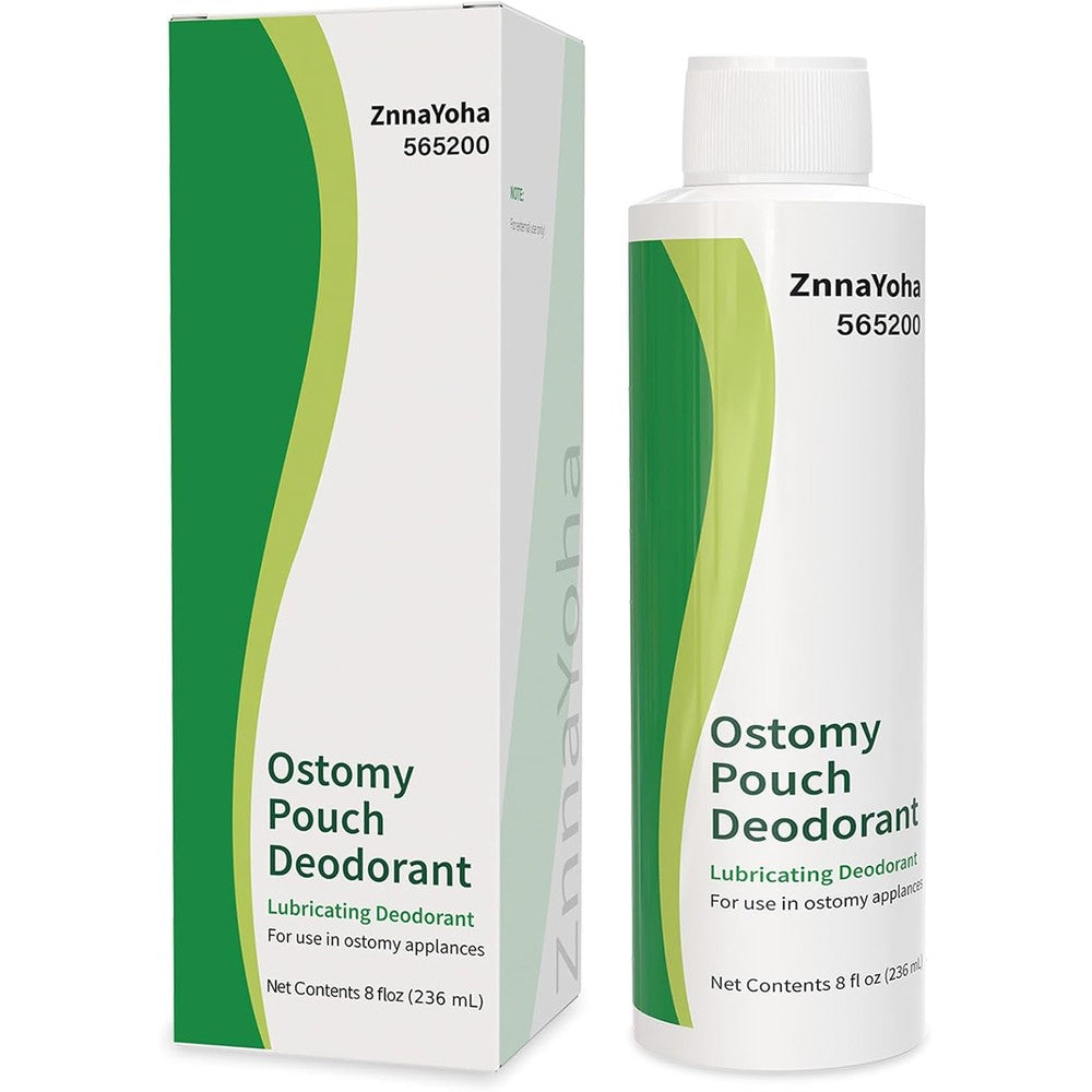 ZnnaYoha ostomy pouch deodorant 8 ounce bottle front view for premium stoma care
