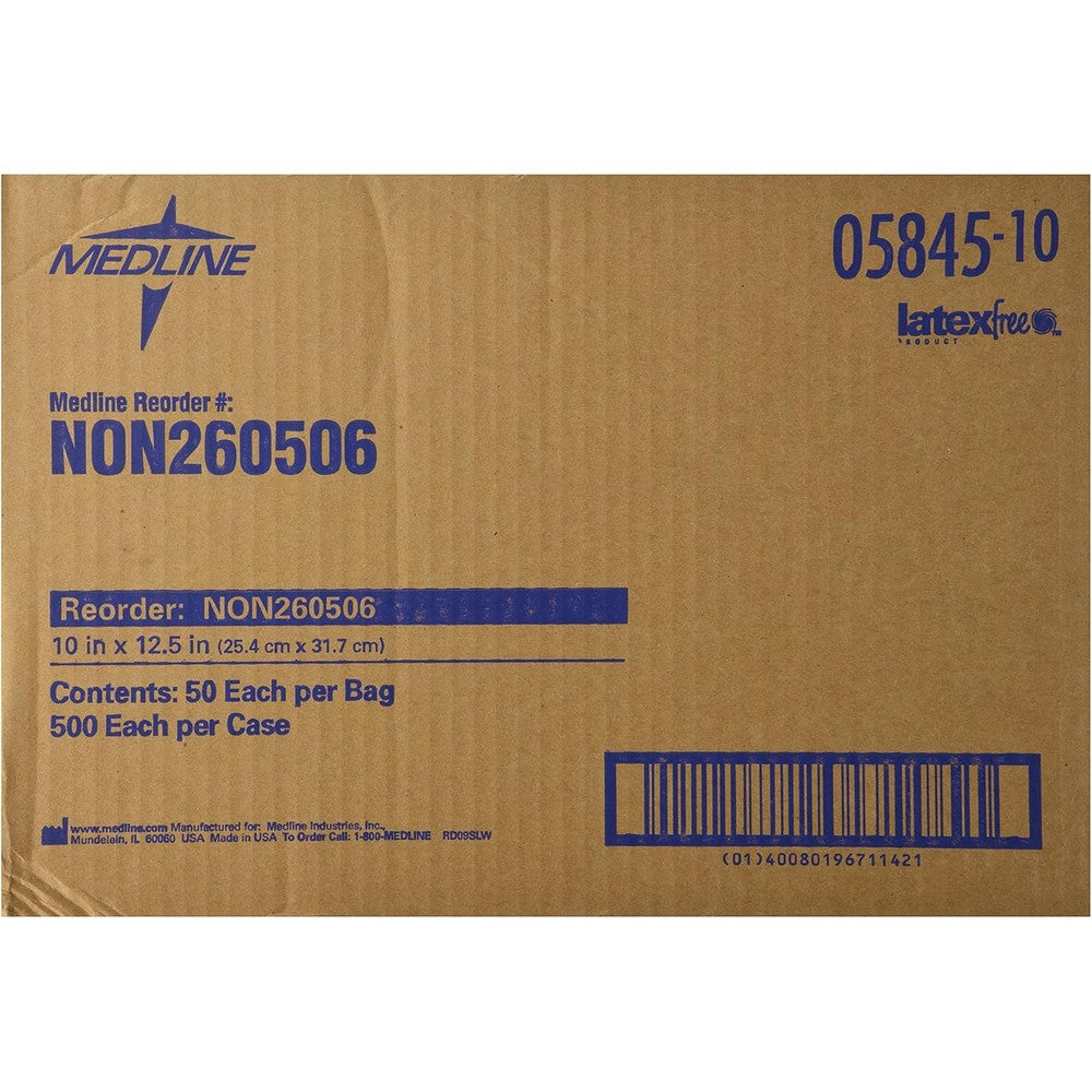 Medline Deluxe Dry Disposable Washcloths bulk case front view