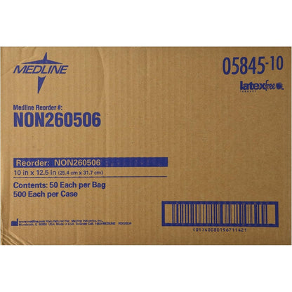Medline Deluxe Dry Disposable Washcloths bulk case front view