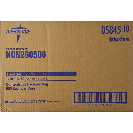 Medline Deluxe Dry Disposable Washcloths bulk case front view