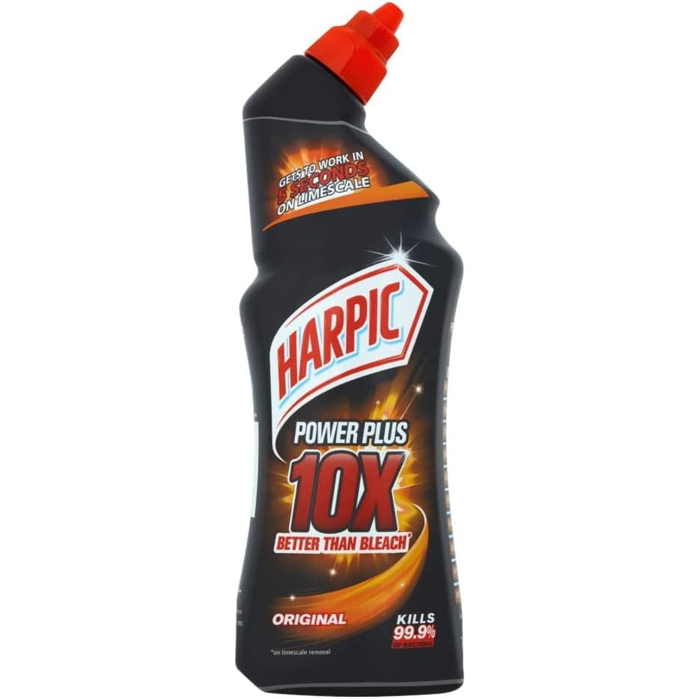 Harpic Power Plus Toilet Cleaner Original 680ml bottle front view for deep bathroom sanitation