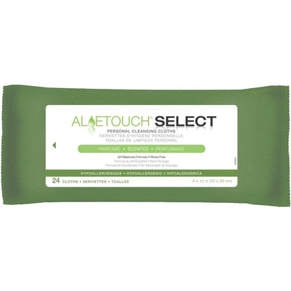 Medline AloeTouch Select Personal Cleansing Cloth Wipes front packaging
