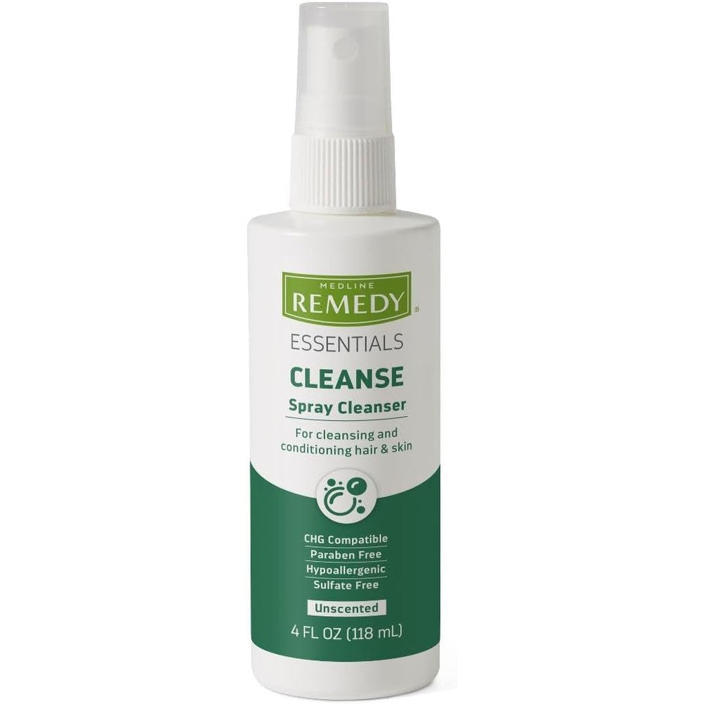 Medline Remedy Essentials No-Rinse Body Cleanser 8 Fluid Ounce front view