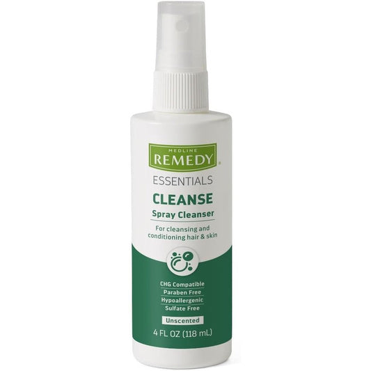 Medline Remedy Essentials No-Rinse Body Cleanser 8 Fluid Ounce front view