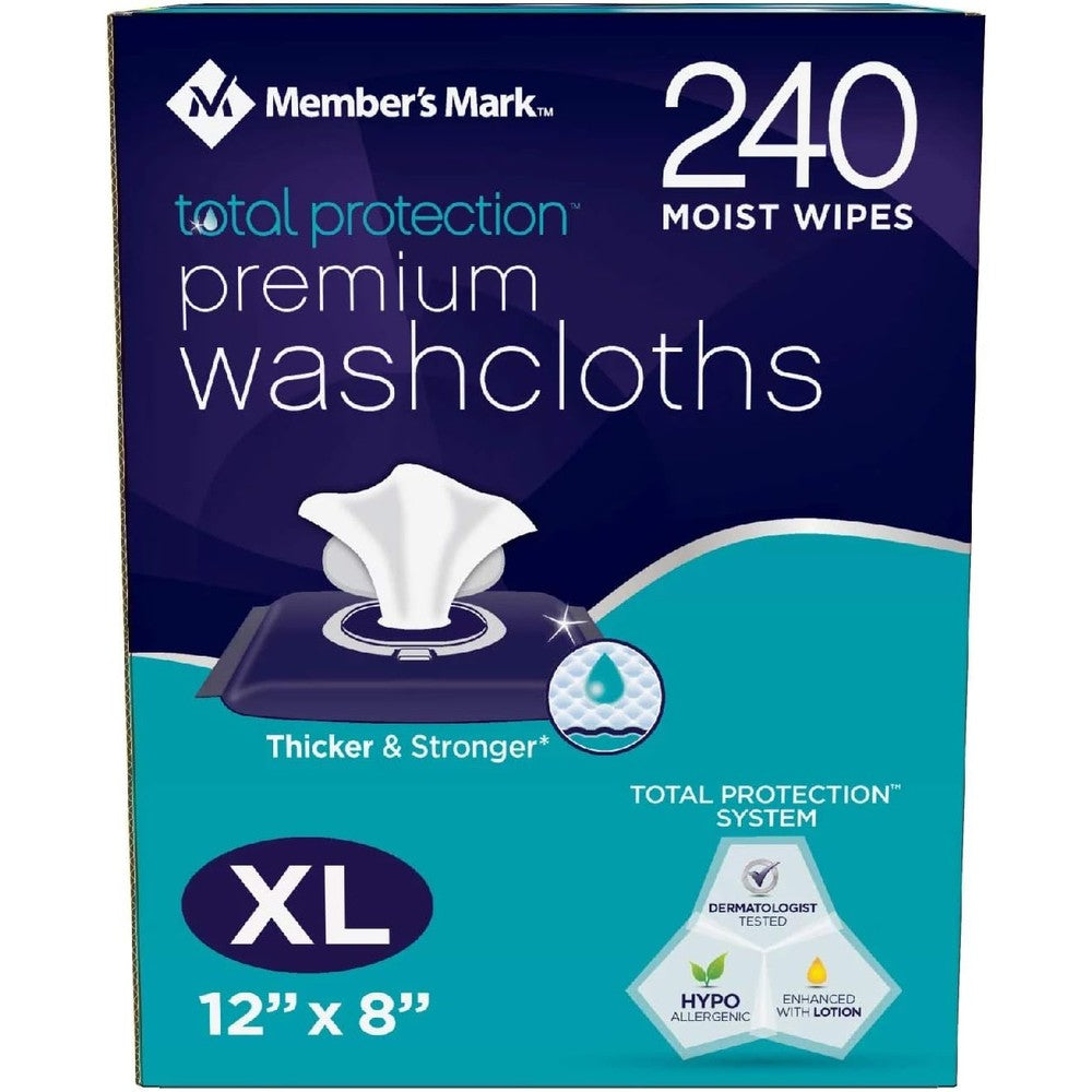 Members Mark Adult Washcloths 480 Count front view package
