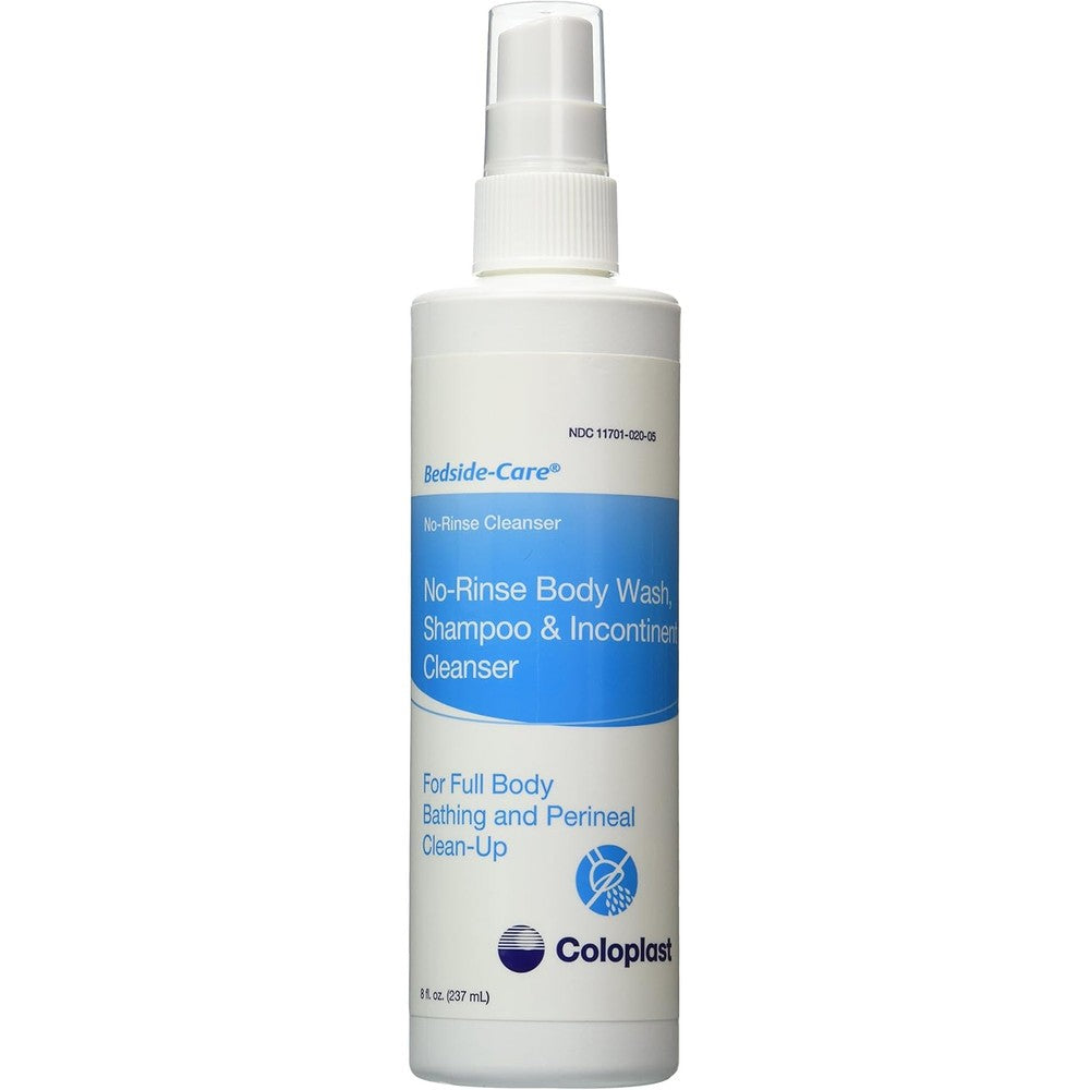 Coloplast Bedside-Care No-Rinse Body Wash 5-Pack front view spray bottles