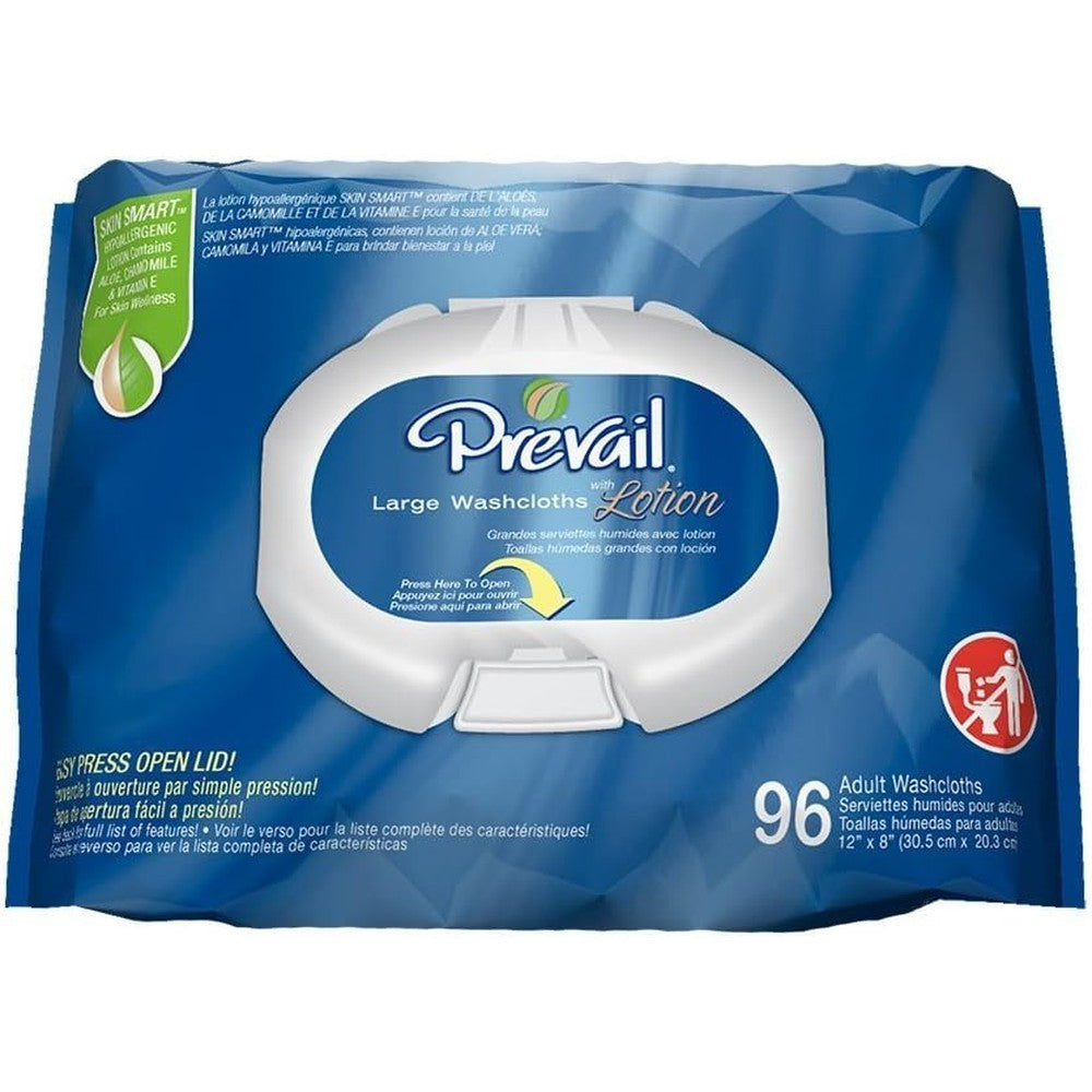 Prevail Scented Adult Washcloths 96 count package front view