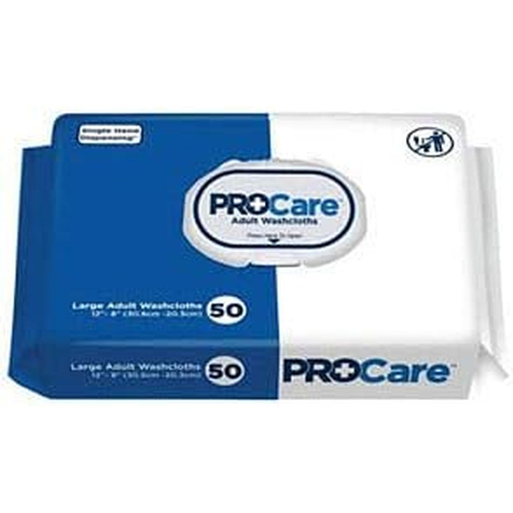First Quality ProCare Adult Washcloth soft pack front view premium disposable personal wipes