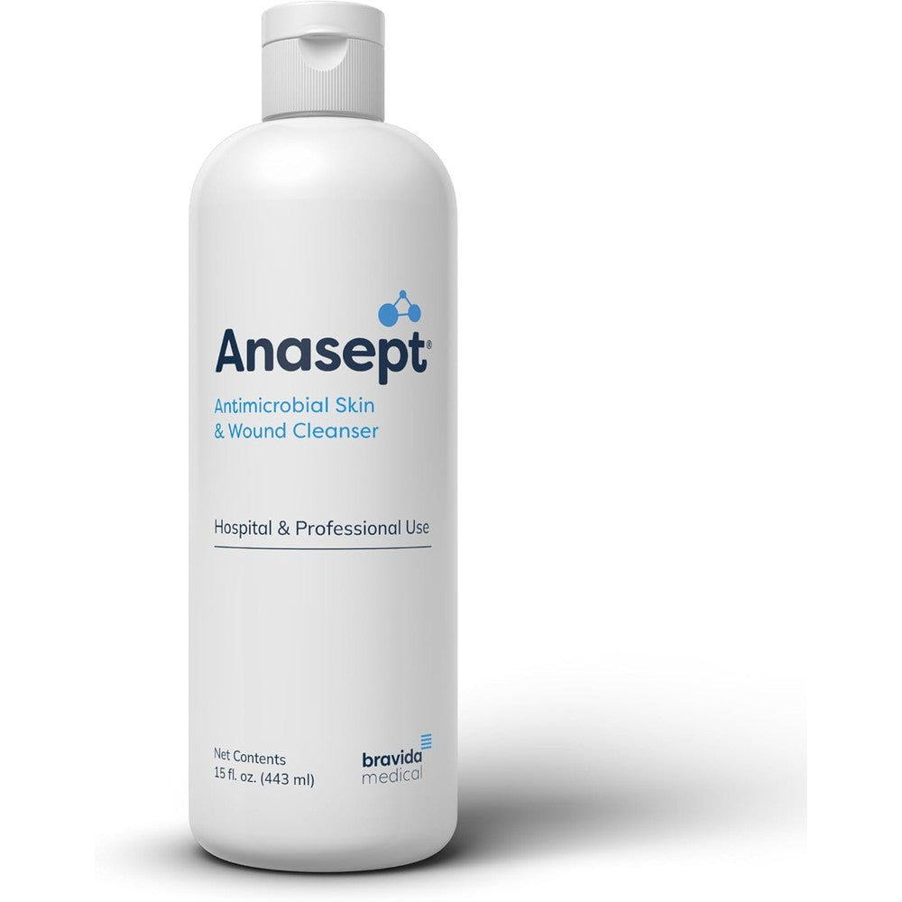 Anasept Antimicrobial Skin and Wound Cleanser 15 Fluid Ounce bottle front view