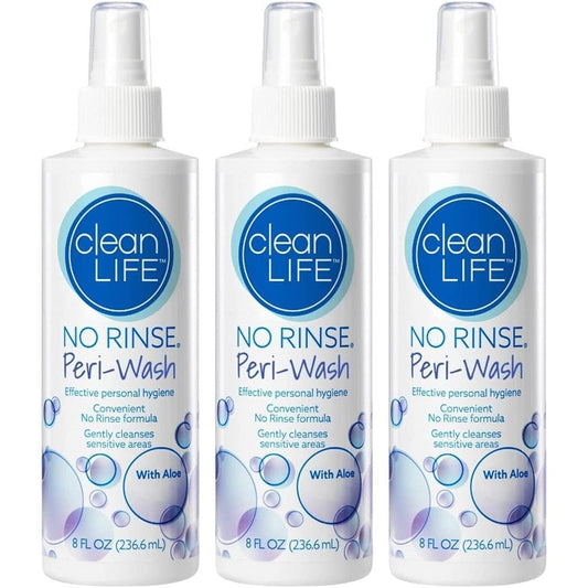 No Rinse Peri Wash 8 Fluid Ounce spray bottle set of 3 front view