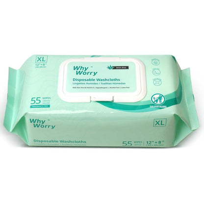 AllSett Health WhyWorry adult wet wipes front view packaging