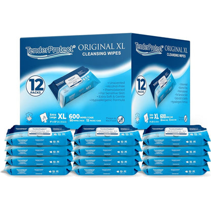 TenderProtect Original XL Premium Adult Wipes front view