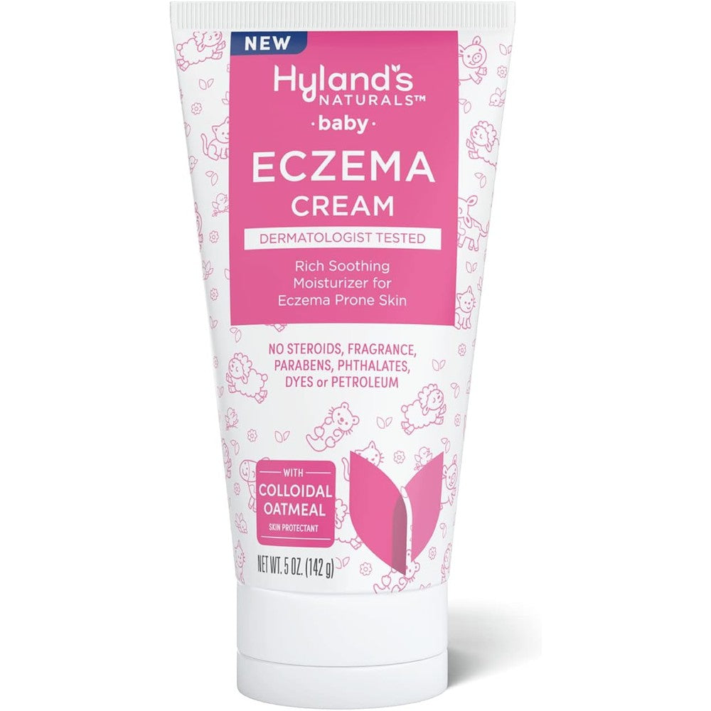 Hyland's Naturals Baby Eczema Cream front view of the 5 ounce tube for soothing dry skin