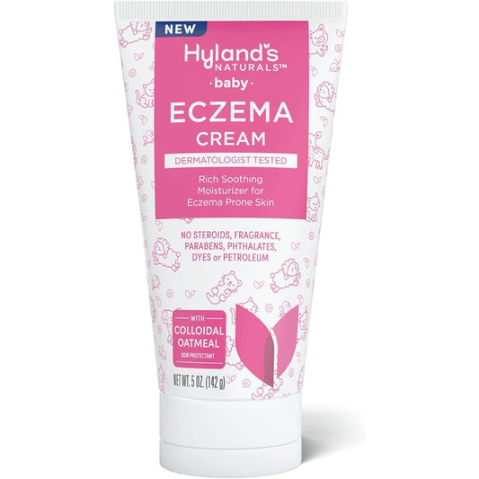 Hyland's Naturals Baby Eczema Cream front view of the 5 ounce tube for soothing dry skin