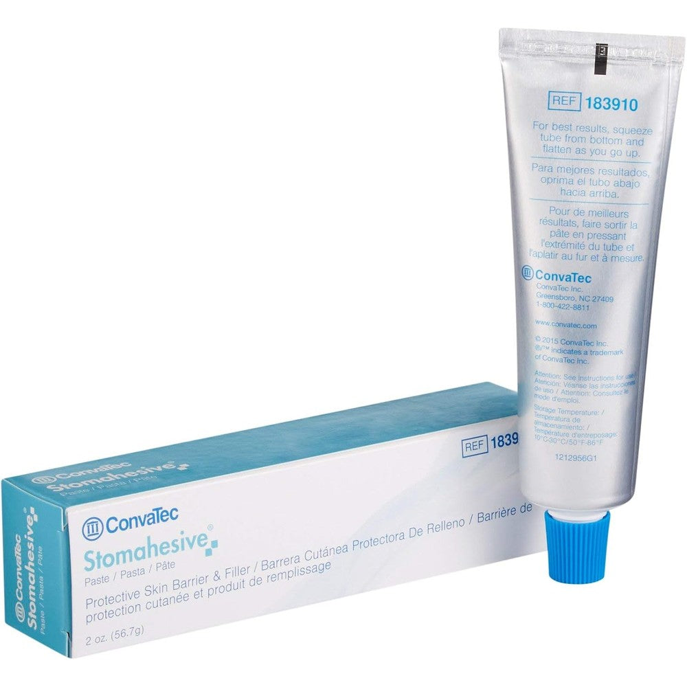 Convatec Stomahesive Protective Skin Barrier Paste front view of two ounce tube for ostomy care