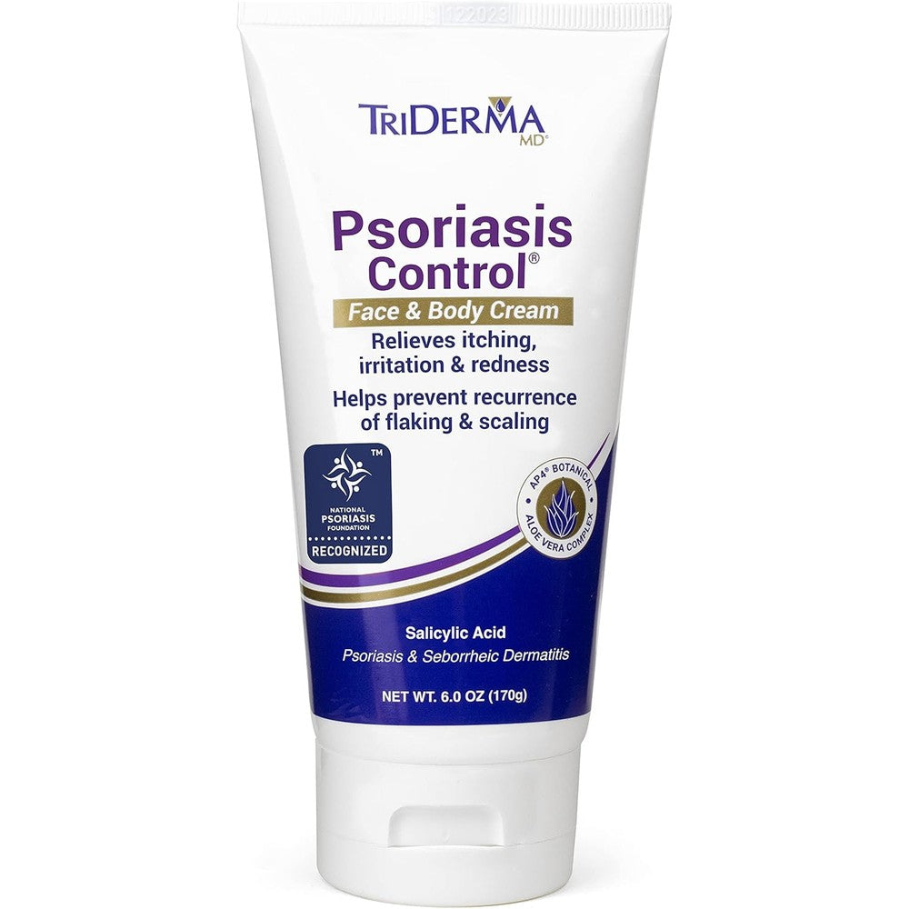TriDerma Psoriasis Control Face And Body Cream front view packaging
