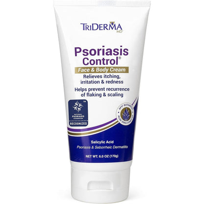 TriDerma Psoriasis Control Face And Body Cream front view packaging