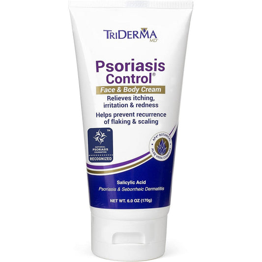 TriDerma Psoriasis Control Face And Body Cream front view packaging
