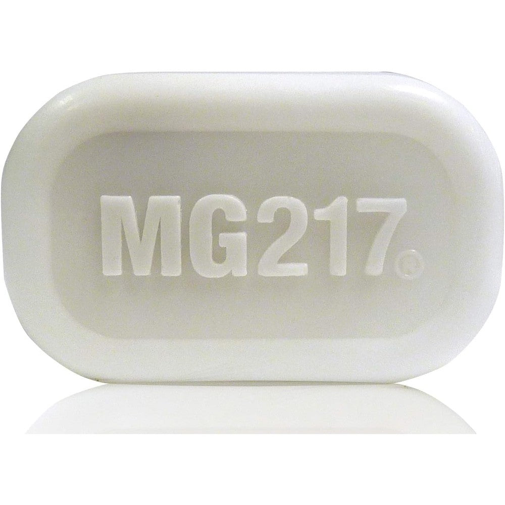 MG217 Psoriasis Dead Sea Exfoliating Bar Soap front packaging view for psoriasis relief