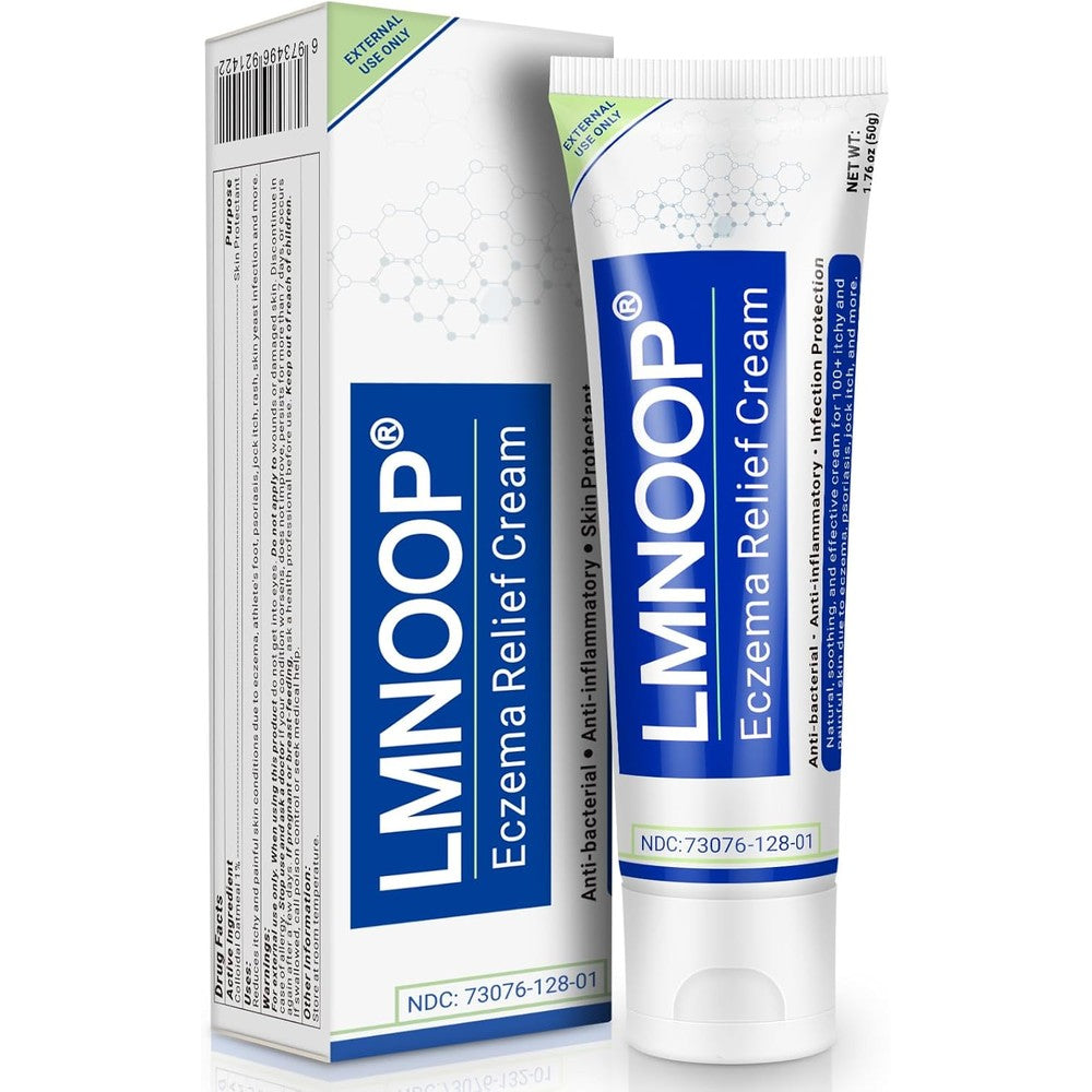 LMNOOP Maximum Strength Eczema Cream front view of the package tube.