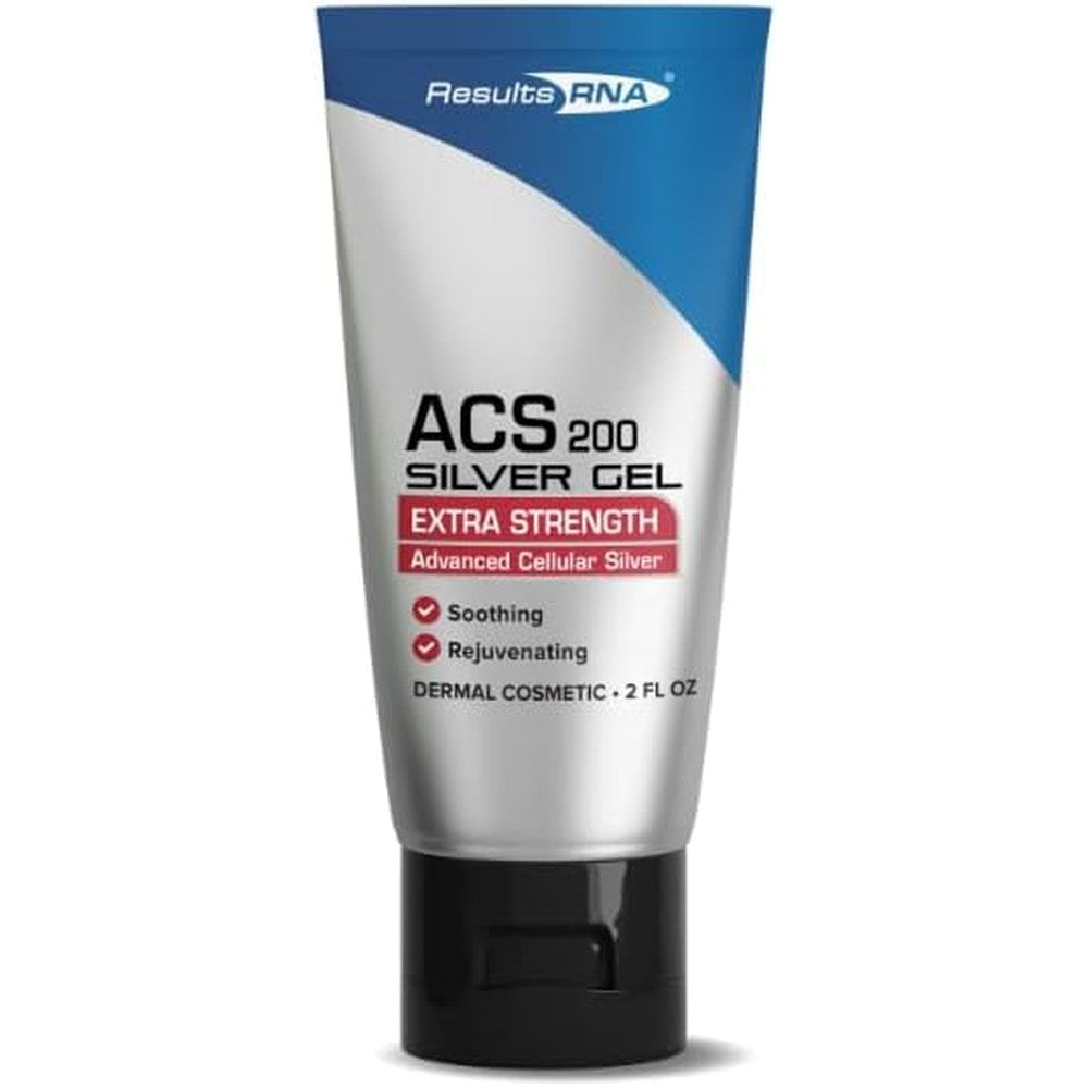 Results RNA ACS 200 Silver Glutathione Gel front view packaging showing the colloidal silver wound care formula