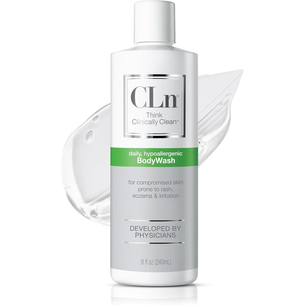 CLn BodyWash front view bottle for eczema relief