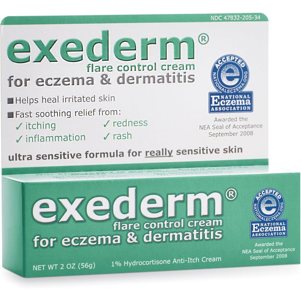 Exederm Flare Control Cream front view packaging for eczema relief