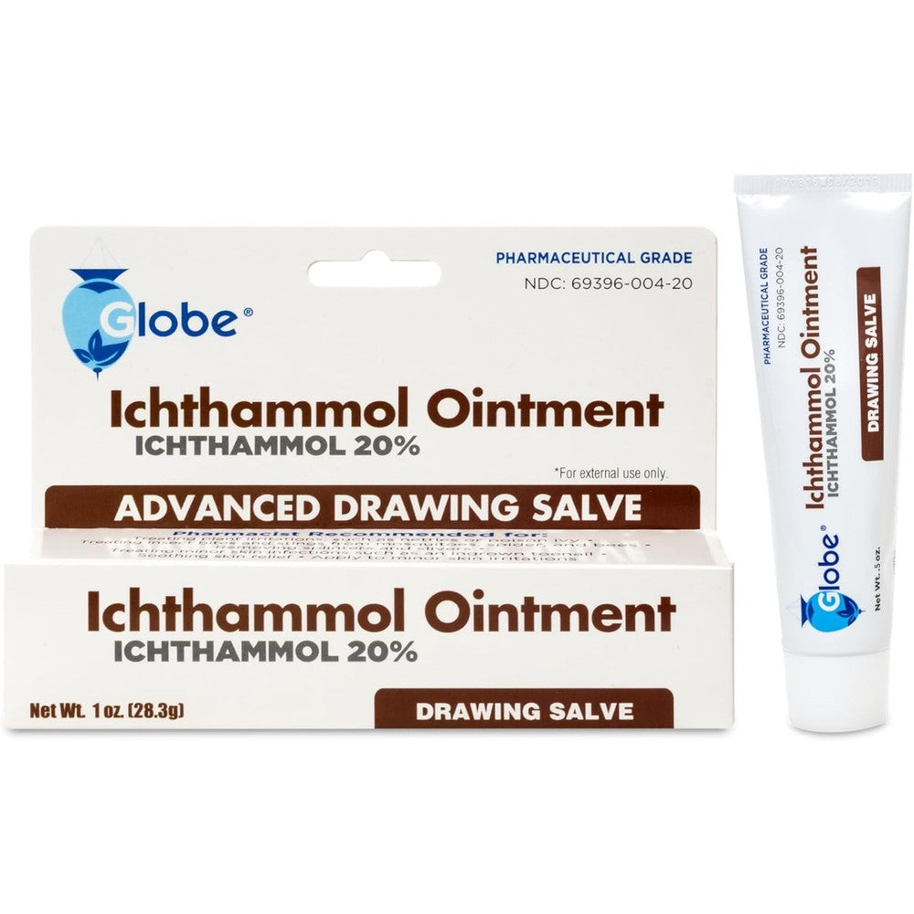 Globe Ichthammol Ointment 20 percent drawing salve front view package