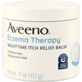 Aveeno Eczema Therapy Nighttime Itch Relief Balm in 11 oz jar for overnight skin soothing