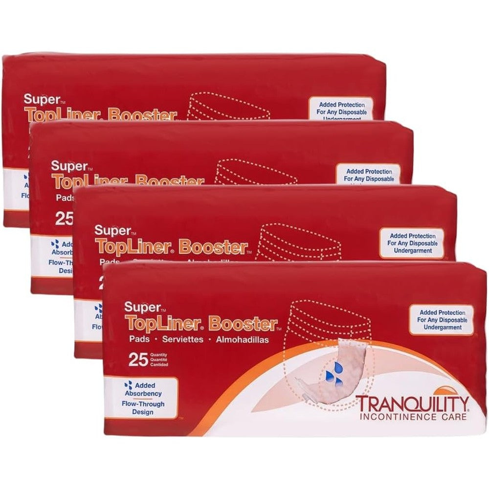 Tranquility TopLiner Disposable Booster Pads Super front view packaging