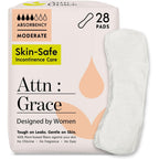Attn Grace Moderate Incontinence Pads For Women 28-Pack front view packaging
