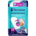 Because Market Overnight Incontinence Booster Pads 22 count front packaging view