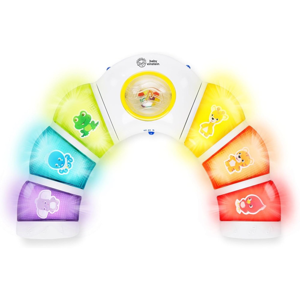 Ingenuity Baby Einstein Glow & Discover Light Bar Activity Station front view for infant play