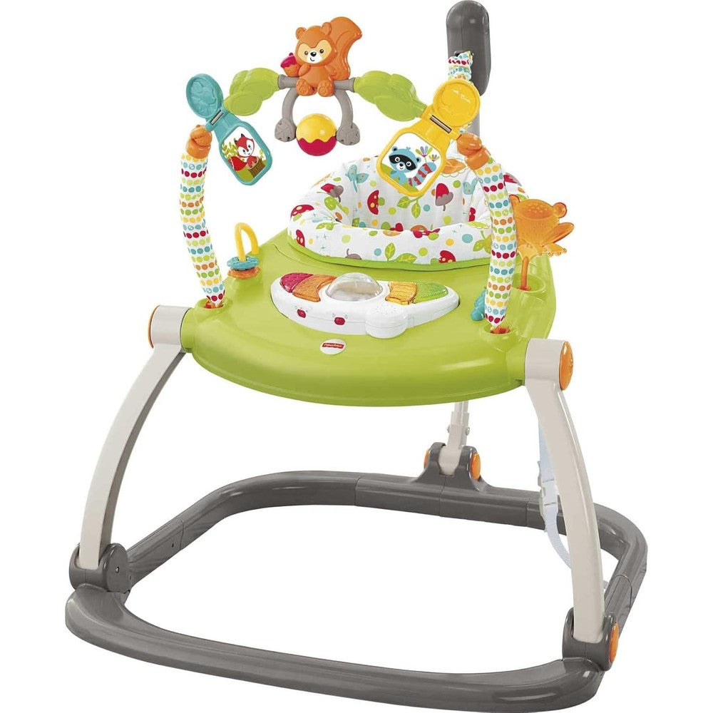 Fisher-Price Woodland Friends SpaceSaver Jumperoo front view baby activity center
