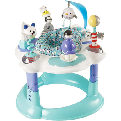 Evenflo ExerSaucer Polar Playground front view with toys